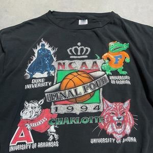 1994 Charlotte Final Four Illustrated Mascots Tee Arkansas Arizona Florida Shirt